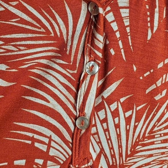 George Women's Orange & White Palm Tree Tank Top Size XL - Picture 4 of 9